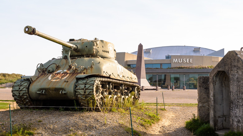 M4 sherman tank monument in Franche
