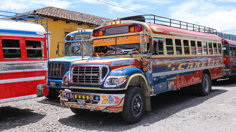 A chicken bus in Guatemala