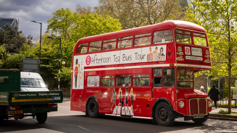 A Routemaster double-decker bus.