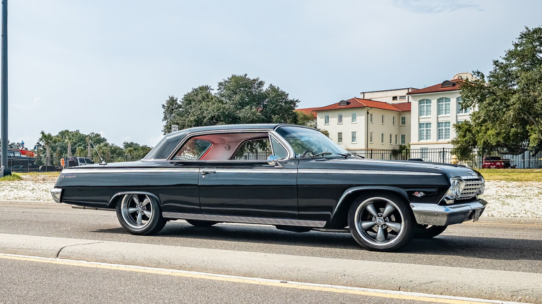 dark blue 1960s Impala SS