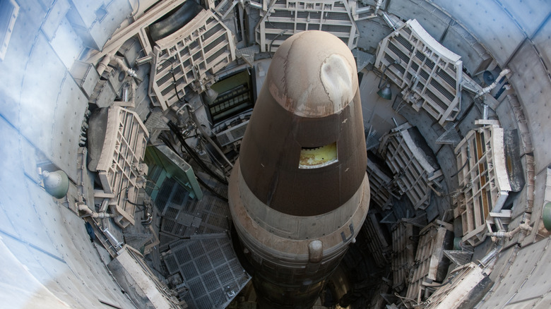 Titan II missile in silo.