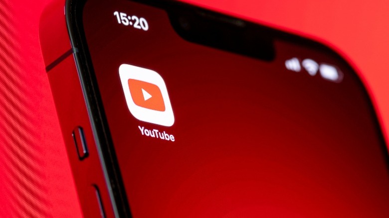 YouTube icon displayed on an iPhone
