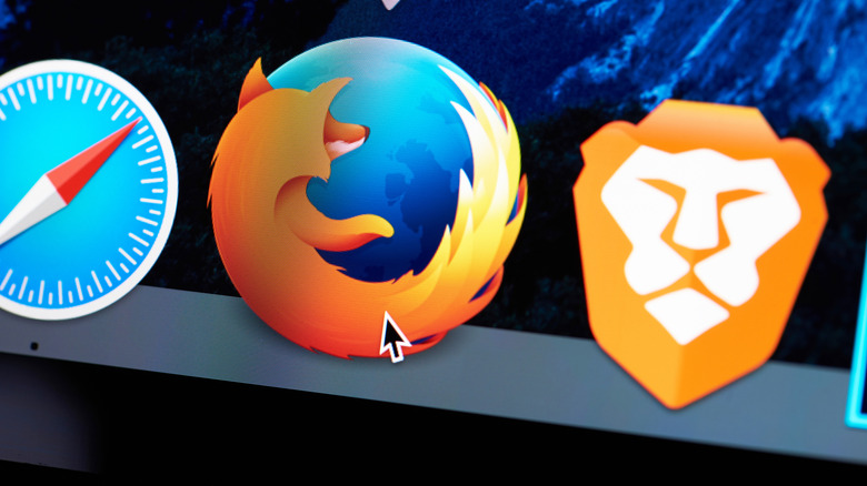web browser logos on a laptop screen