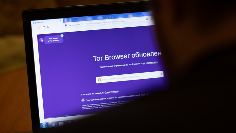 Tor Browser on a laptop screen