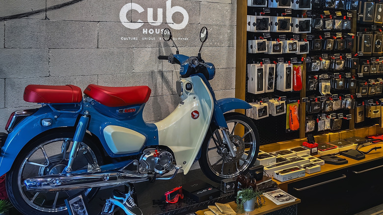 Honda Cub in showroom