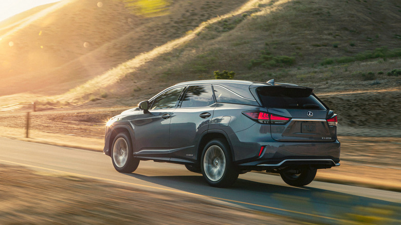 Lexus RX L dynamic image rear 3/4 view