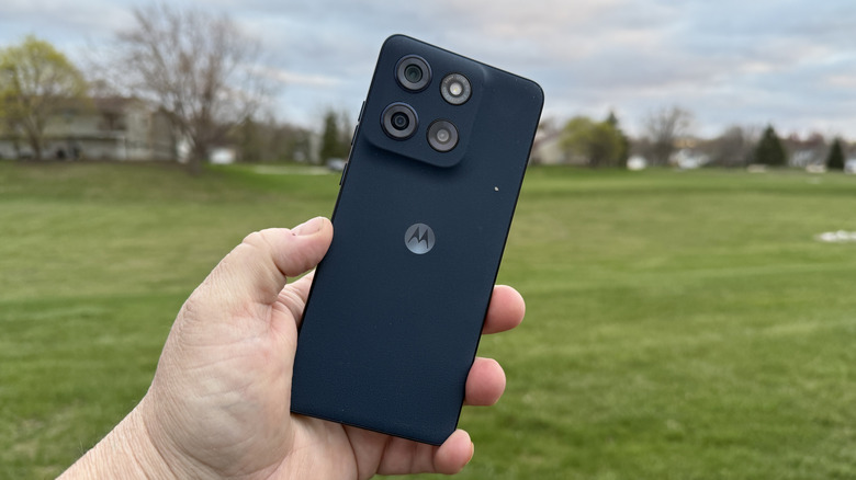 Moto G Stylus (2025) in a man's hand