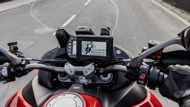 prototype display on Ducati dashboard
