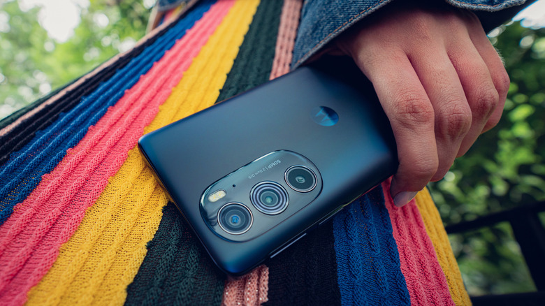 Motorola Edge Plus in hand