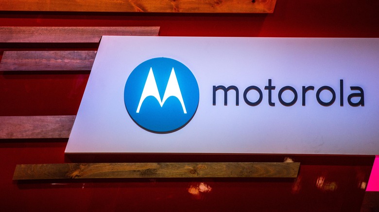 Motorola Logo seen on a wall