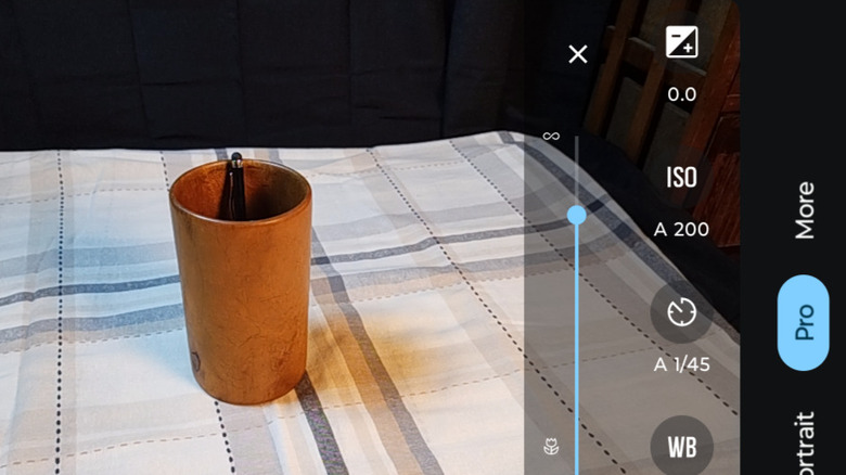 Moto G 5G's "Pro Mode" camera