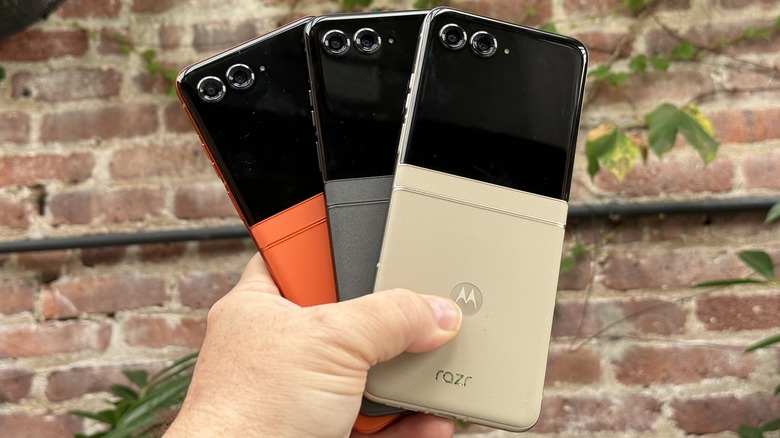 Three moto razr devices