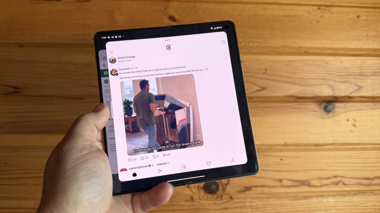 Man holding the Motorola Razr Fold