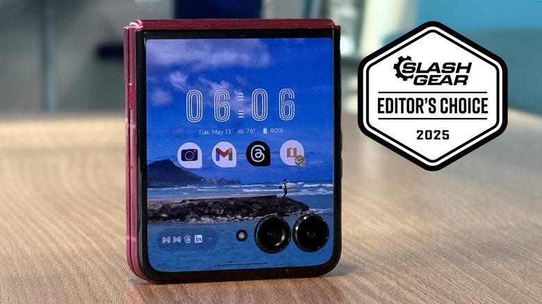 Moto Razr Ultra on a table