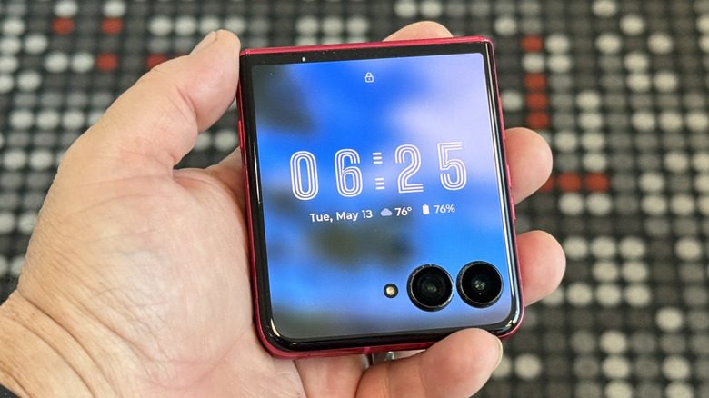Moto Razr Ultra in a man's hand