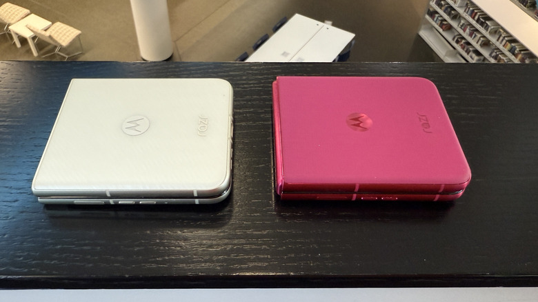Moto Razr and Moto Razr Ultra on a table