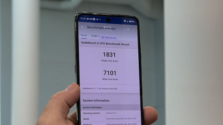 Man holding the Motorola Razr Ultra