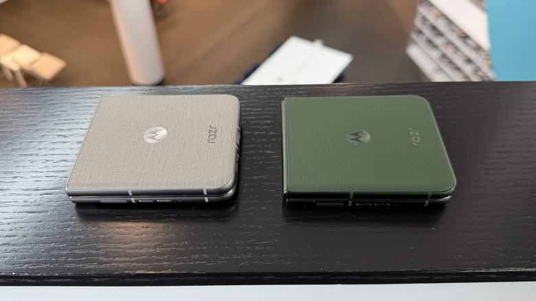 Two Razrs on a table