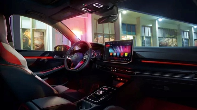 The interior of the 2025 Volkswagen Golf GTI.