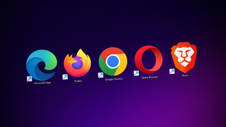 Display of popular browser apps