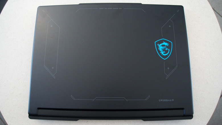 MSI Crosshair 16 sitting closed on a table