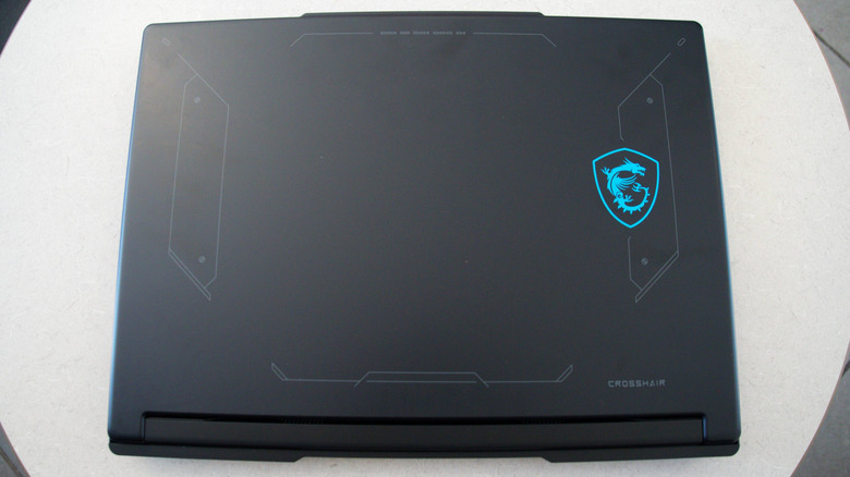 MSI Crosshair A16 sitting closed on a table