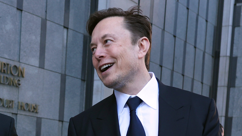 Elon Musk smiling