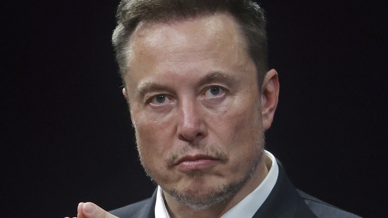 Elon Musk staring