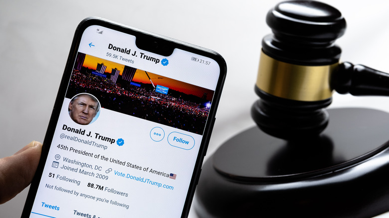 Trump Twitter Account Gavel