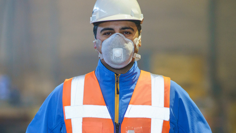 construction worker in helmet