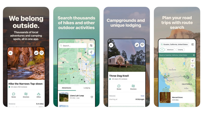 The Outbound app screenshots
