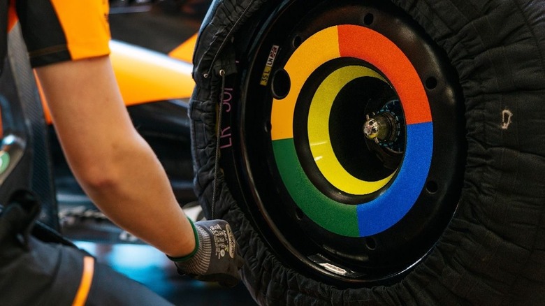 Google Chrome branding on a McLaren Racing F1 car