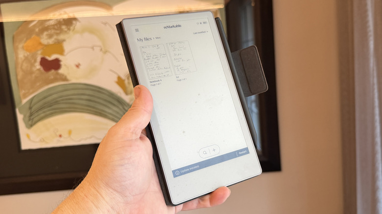 Man holding a Remarkable Pro Move