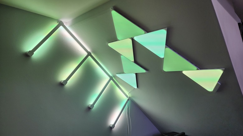 Nanoleaf Lines Squared and Shapes Triangles