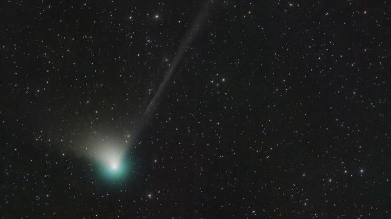 Comet in space