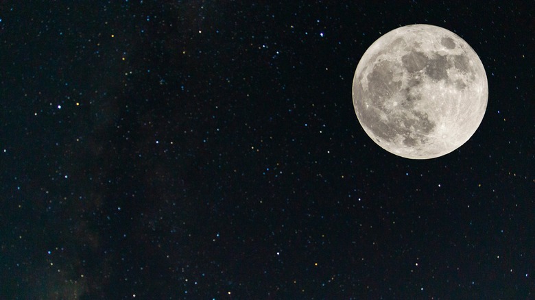 Moon in the night sky
