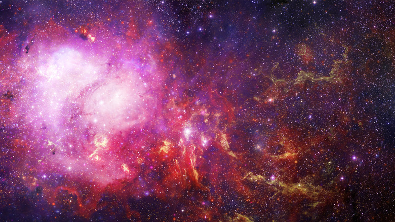 pink and orange nebula
