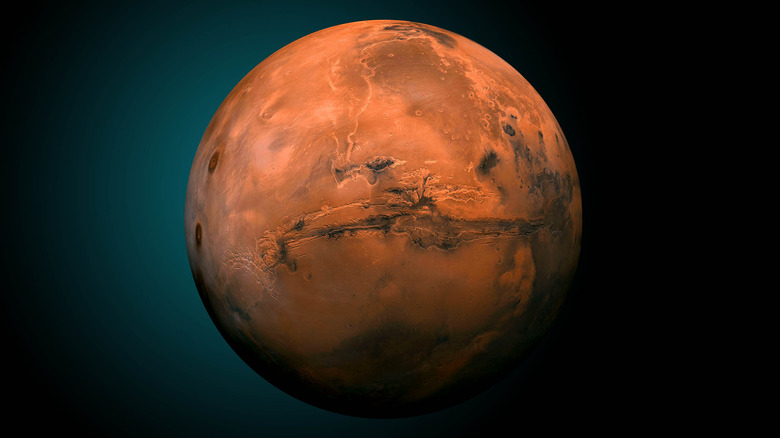 Image of planet Mars surface