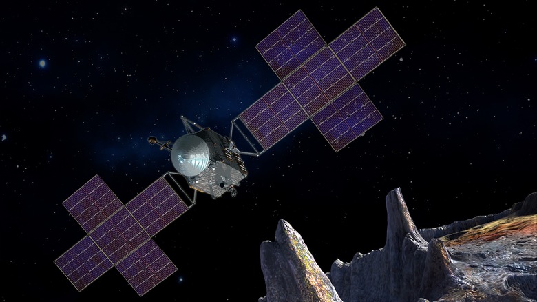 Illustration of Psyche Spacecraft with Five-Panel Array