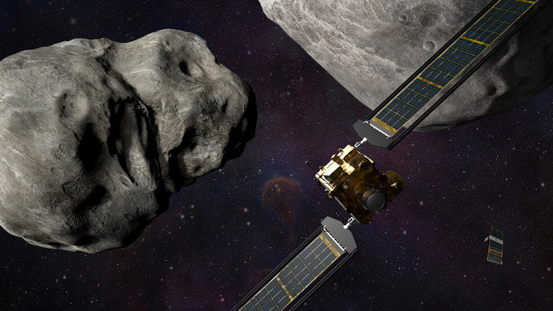 NASA DART spacecraft asteroid artwork