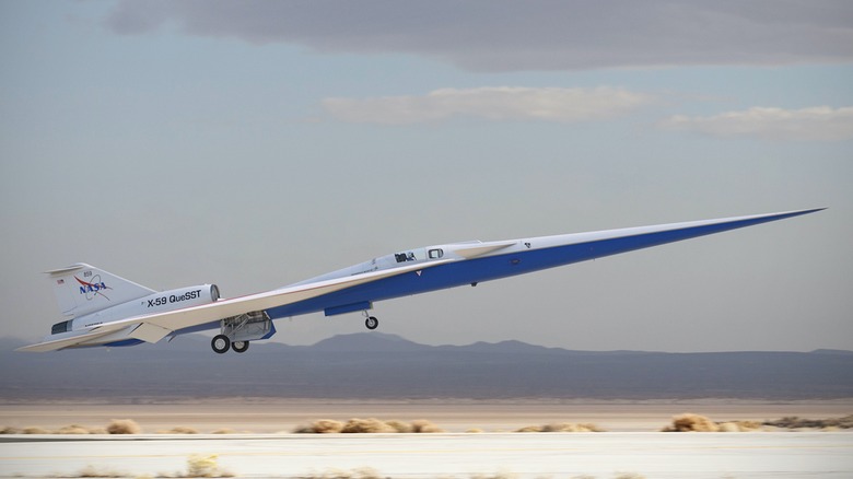 The NASA X-59 supersonic aircraft