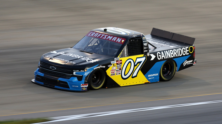 Kyle Busch competing in 2025 NASCAR truck series race at Nashville