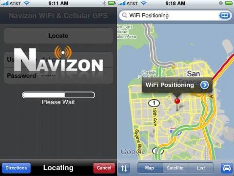 Navizon assisted-GPS app for iPhone