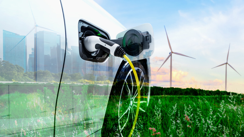 Electric vehicle windmills