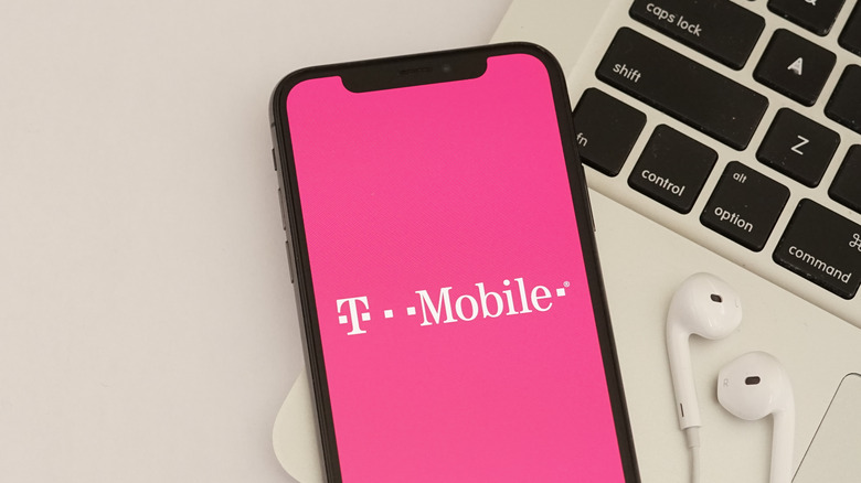 Smartphone with T-Mobile logo