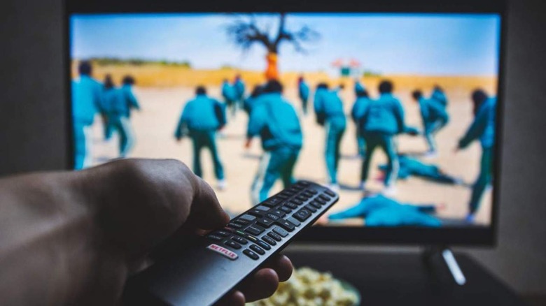 Netflix on TV with remote