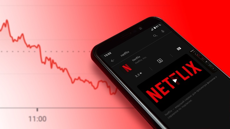 smartphone displaying netflix app