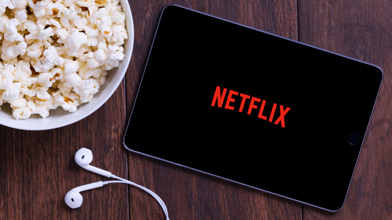 Netflix logo on a tablet