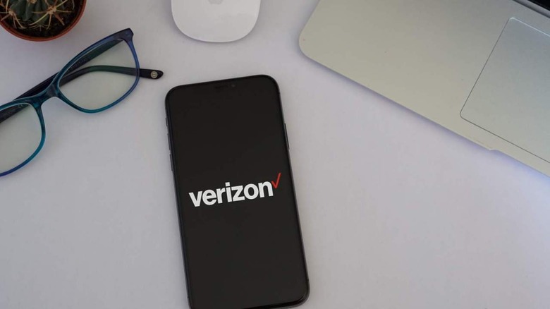 Phone with Verizon logo