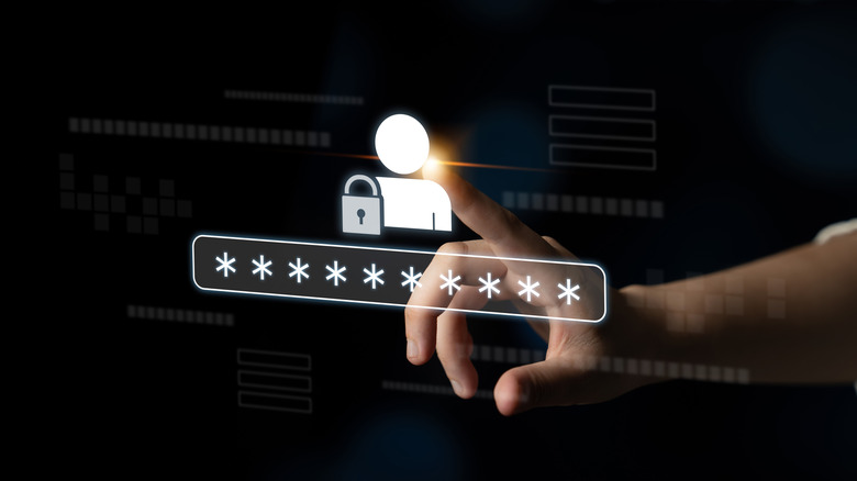 User authentication concept showing secure login